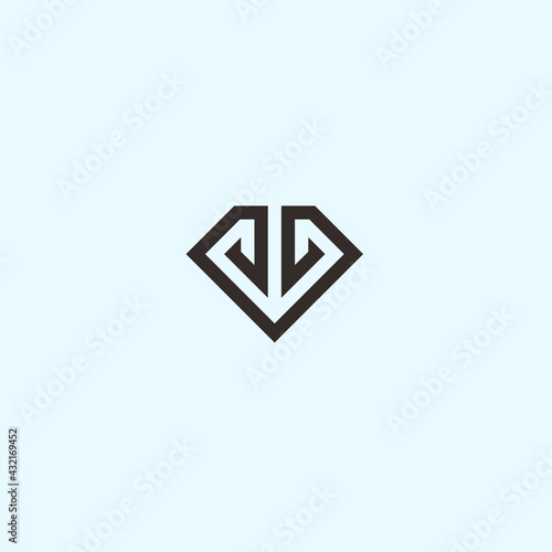 Free Download abstract jj logo. diamond icon - GFXLoad