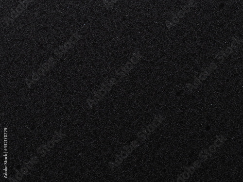 flat black foam rubber sponge texture and background