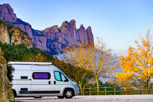Photography Caravan in Montserrat mountain range, Spain.