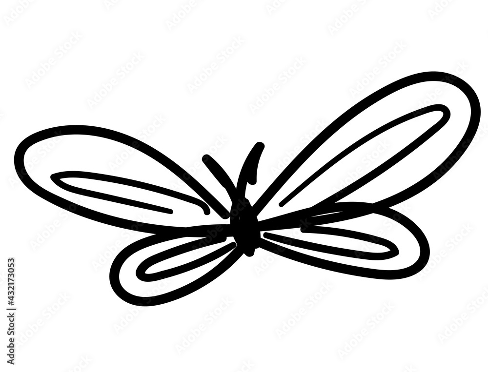 butterfly icon hand drawing doodle illustration illustration. fauna nature element. insect drawing butterfly icon hand drawing doodle illustration illustration. fauna nature element. insect drawing