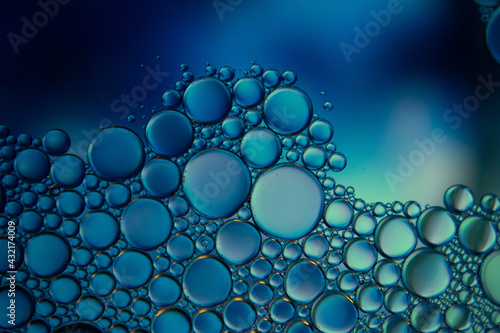 blue bubbles in water