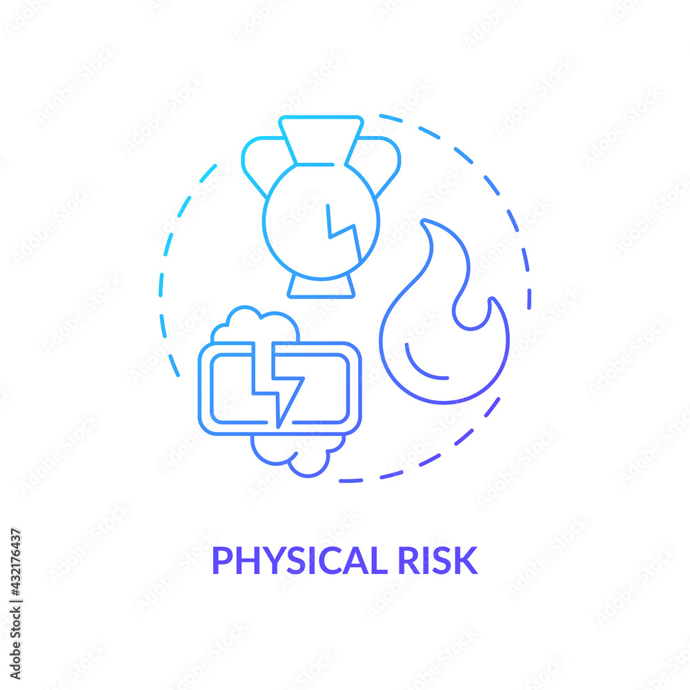 Physical risk concept icon. Purchase risk factor idea thin line illustration. Recommended ages, restrictions. Harmful, unhealthy production. Vector isolated outline RGB color drawing Physical risk concept icon. Purchase risk factor idea thin line illustration. Recommended ages, restrictions. Harmful, unhealthy production. Vector isolated outline RGB color drawing