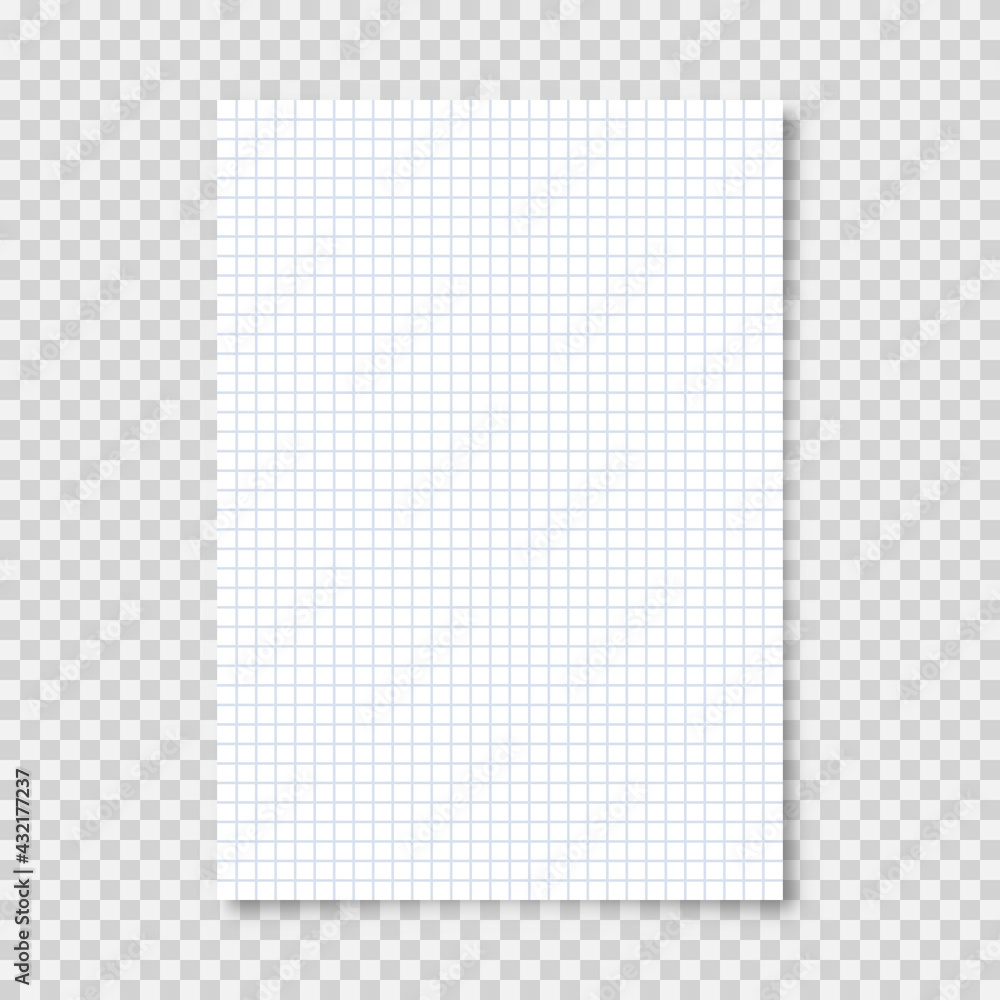 Realistic blank lined paper sheet in A4 format on transparent background. Notebook page, document. Design template or mockup. Vector illustration. Realistic blank lined paper sheet in A4 format on transparent background. Notebook page, document. Design template or mockup. Vector illustration.