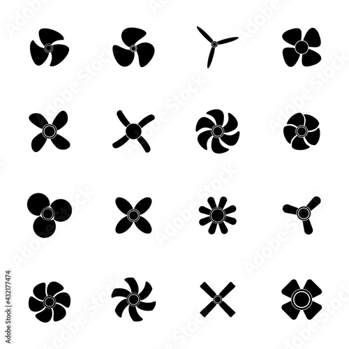 propeller icon set vector sign symbol