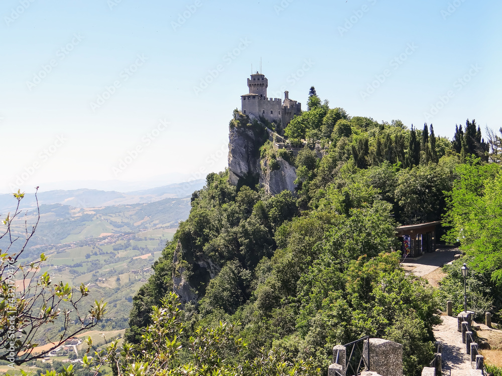 Tower of La Chesta or Fratta or Second Torre on Monte Titano. Republic of San Marino