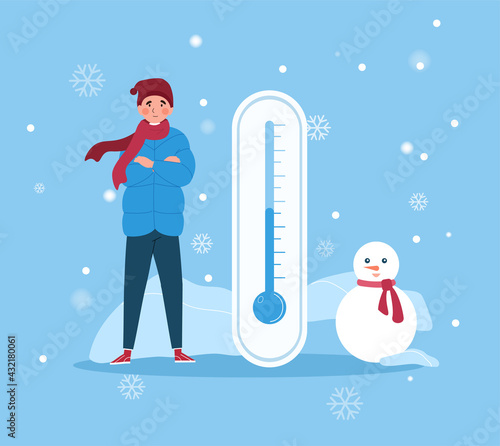 Meteorology thermometer concept