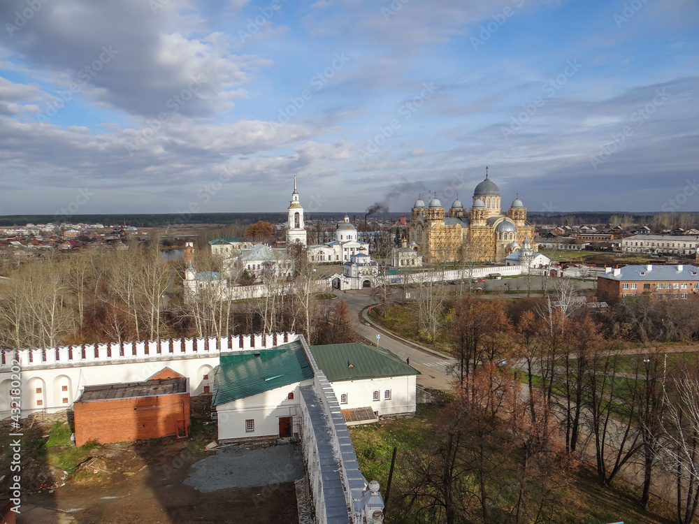 St. Nicholas Monastery. View from above. Verkhoturye. Sverdlovsk region. Russia