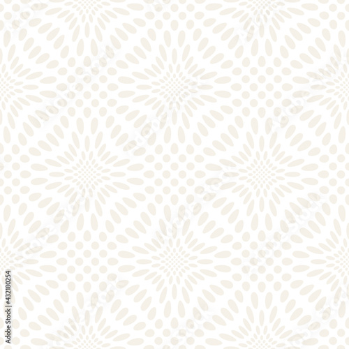Vector seamless pattern with optic illusion. Abstract distorted dotted texture. Monochrome warped surface. Creative op art background. Design with distortion. Can be used as swatch for illustrator.