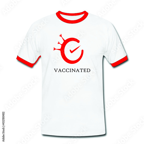 vaccinated covid-19 typography t-shirt design