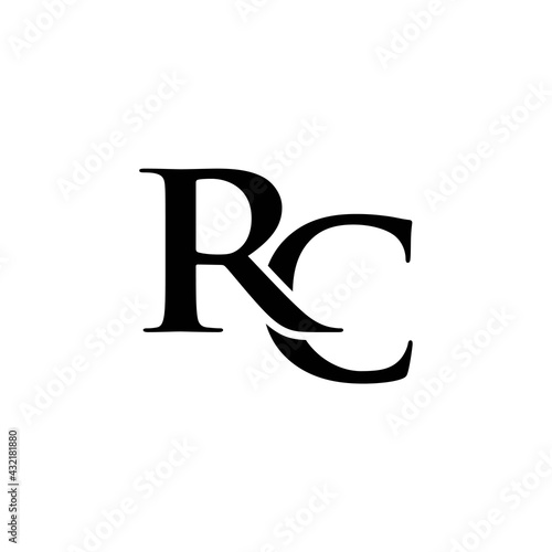 Elegant CR RC Letter Logo Design with Classic Style and Luxury Elements for Business Branding. Simple, Modern, 3D, Gold and Minimalist