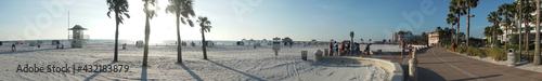 Early evening at Clearwater Beach white sands and the Gulf of Mexico