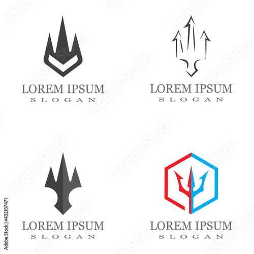 Trident Logo Template vector icon illustration design