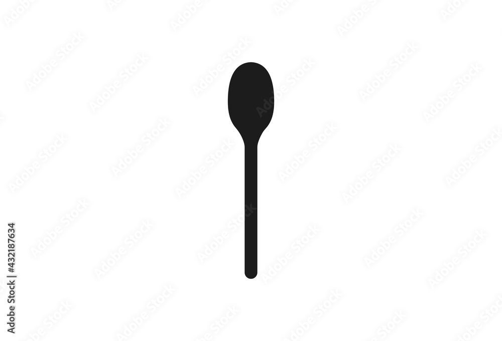Spoon kitchen cutlery. Vector Illustration. Spoon kitchen cutlery. Vector Illustration.