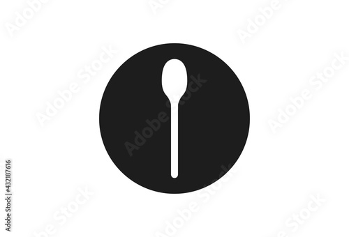 Spoon kitchen cutlery. Vector Illustration.