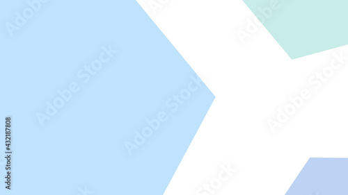 Tree color abstract backgruon in trendy colors: white, mint, blue. Horizon illustraion.