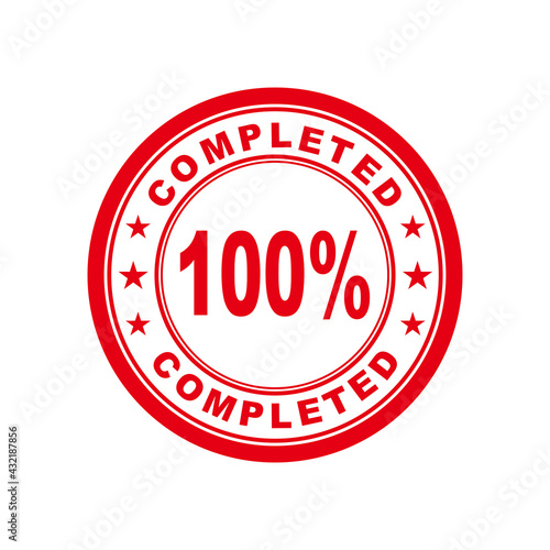 completed rubber vector stamp on white background