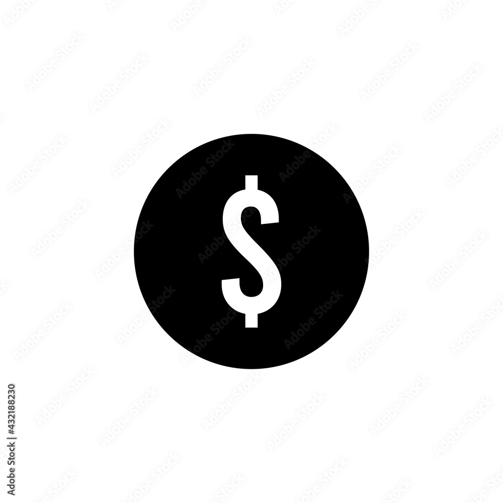 Money icon vector. Dollar icon. Simple design on white background. Money icon vector. Dollar icon. Simple design on white background.