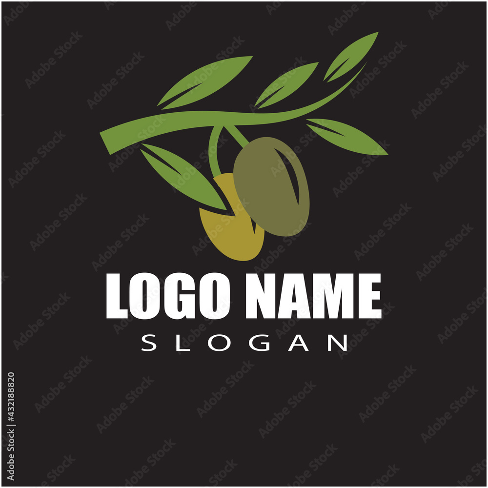 Fototapeta premium olive icon vector illustration design template
