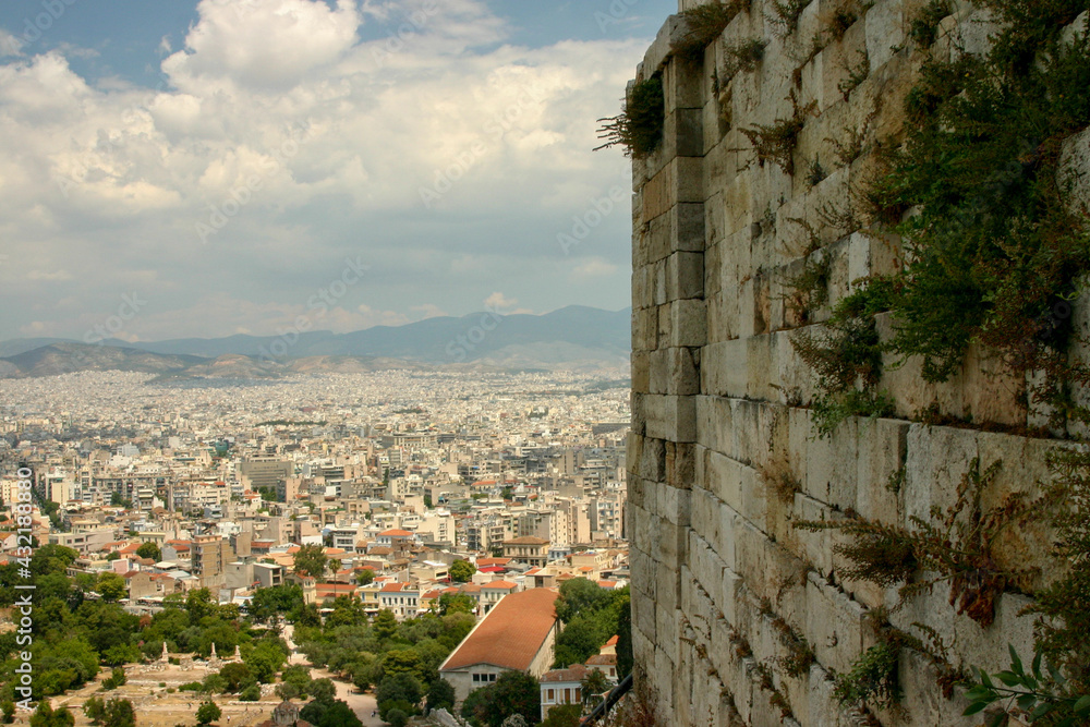 View of Athens from atop the Parthenon