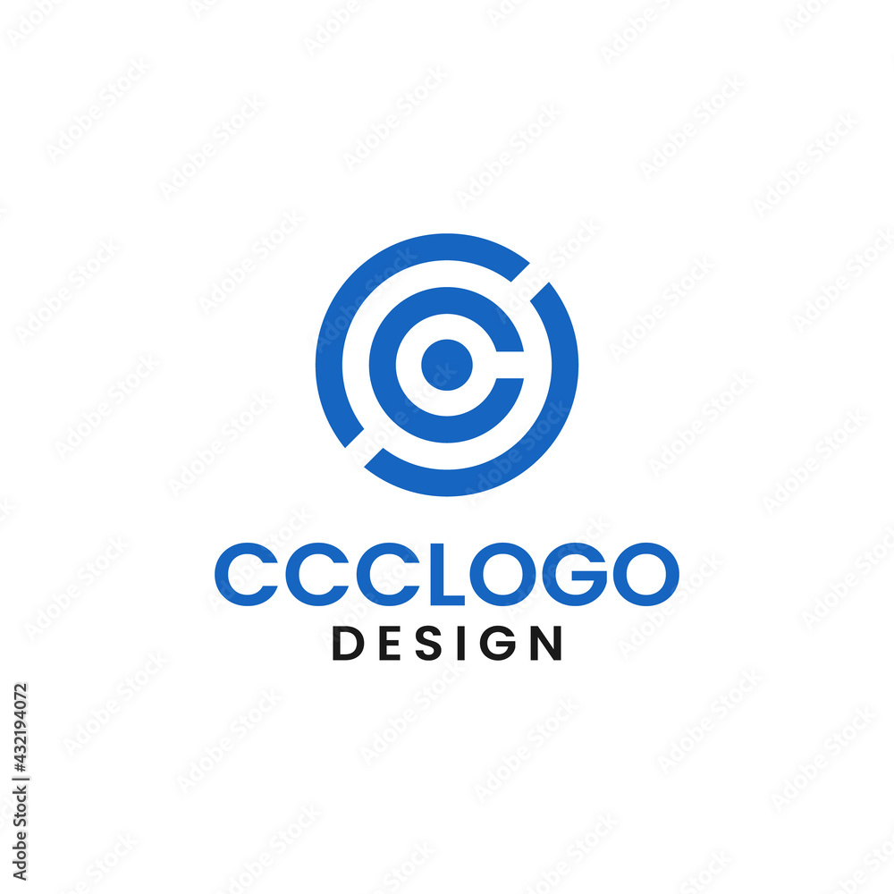 Initial Letter CCC Circle Simple Elegant Minimalist Unique Retro Vintage Logo Design