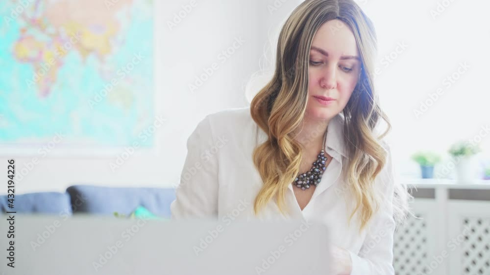 Travel agent working at office with map. Travel agent working at office with map.