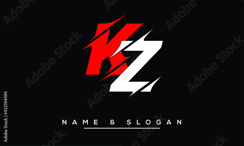 KZ, ZK, K, Z   Abstract Letters Logo Monogram