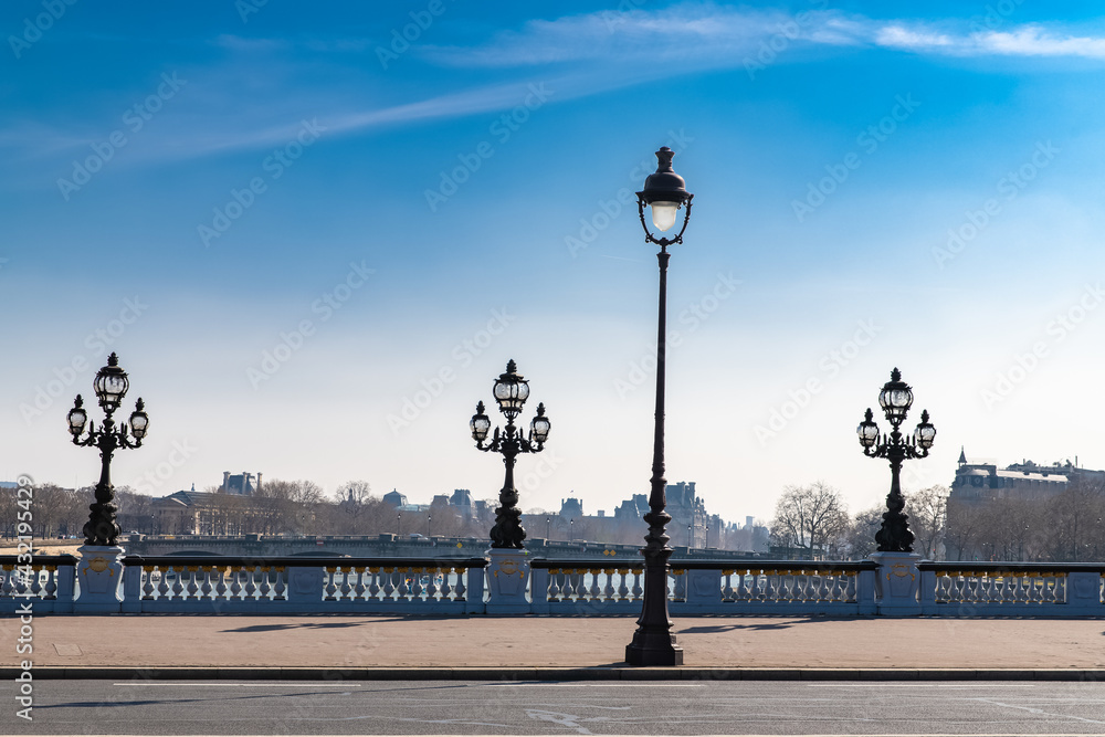 Fototapeta premium Paris, the Alexandre III bridge
