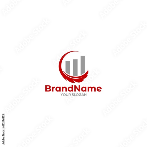 Feather Accounting Logo Design Vector