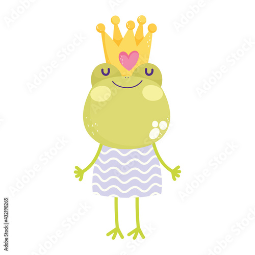 cute frog with crown