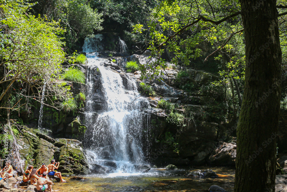Obraz premium Cabreia Waterfall located in Sever do Vouga municipality, Aveiro Portugal District.