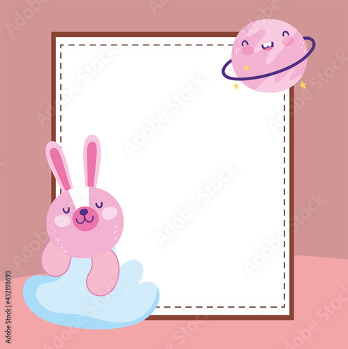 cute rabbit empty banner