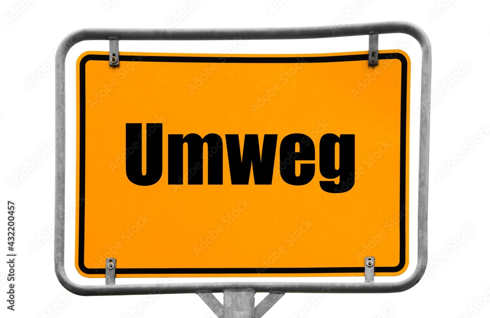 Umweg Wegweiser Schild