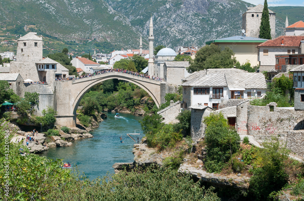 Mostar, Old City View. Bosnia and Herzegovina