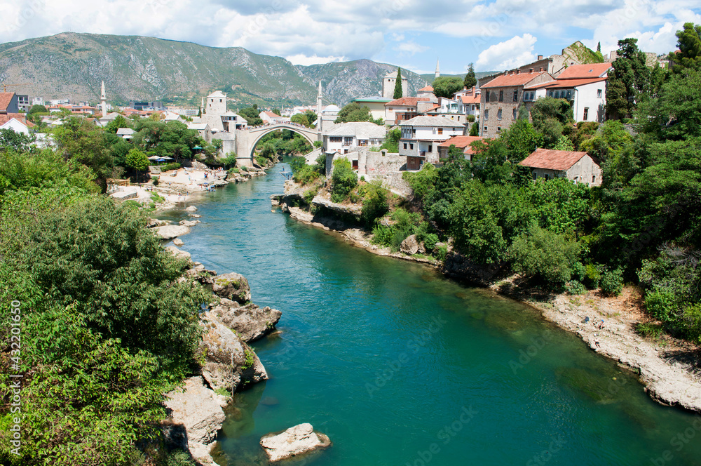 Mostar and Neretva River, Bosnia and Herzegovina