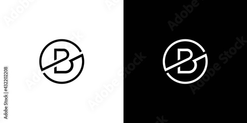 Modern and unique letter B initials logo design 