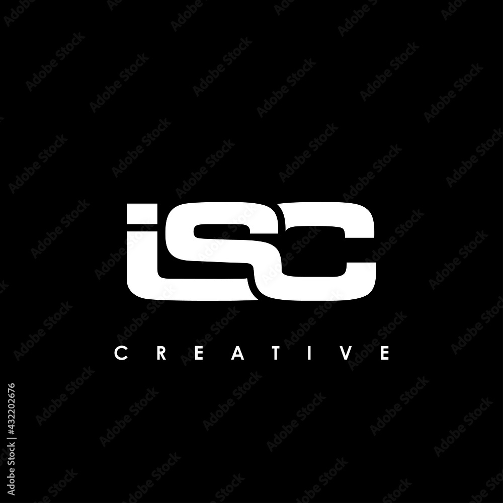 ISC Letter Initial Logo Design Template Vector Illustration - obrazy, fototapety, plakaty 