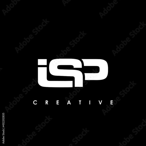 ISP Letter Initial Logo Design Template Vector Illustration