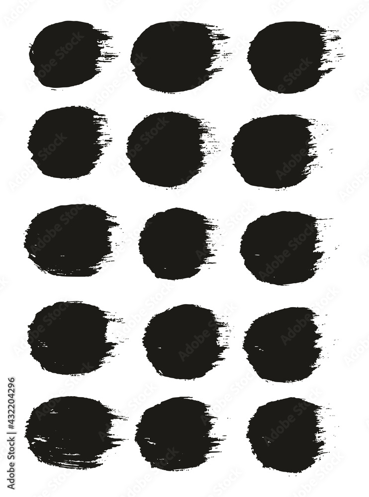 Round Brush Thick Straight Lines Artist Brush High Detail Abstract Vector Background Set Round Brush Thick Straight Lines Artist Brush High Detail Abstract Vector Background Set