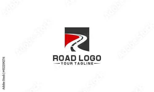 road logo design in white background