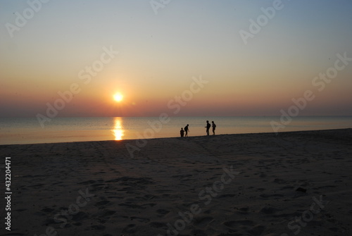 sunset on the beach