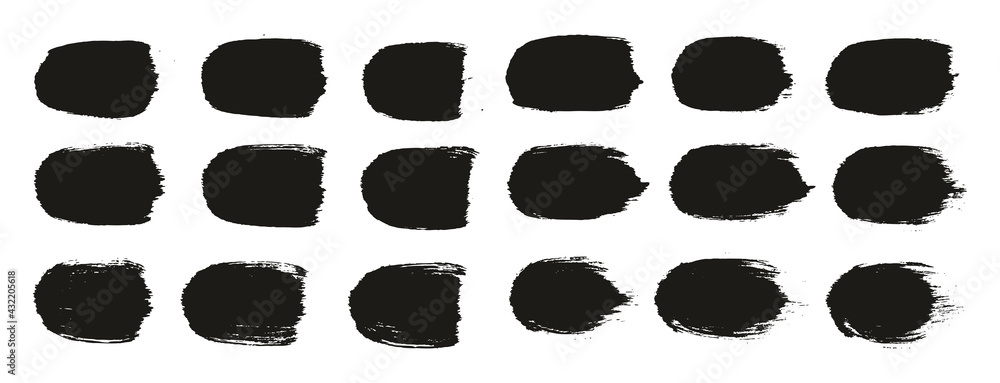 Round Brush Thick Straight Lines Artist Brush High Detail Abstract Vector Background Set Round Brush Thick Straight Lines Artist Brush High Detail Abstract Vector Background Set