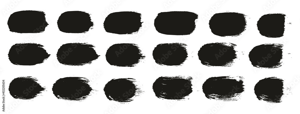 Round Brush Thick Straight Lines Artist Brush High Detail Abstract Vector Background Set Round Brush Thick Straight Lines Artist Brush High Detail Abstract Vector Background Set