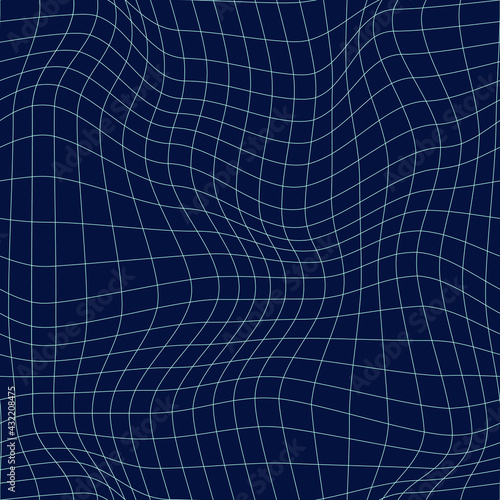System distorted grid pattern. Seamless vector