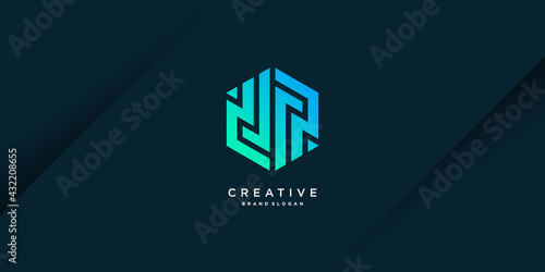 Modern creative P logo template with unique style, technology, computer, data, part 1