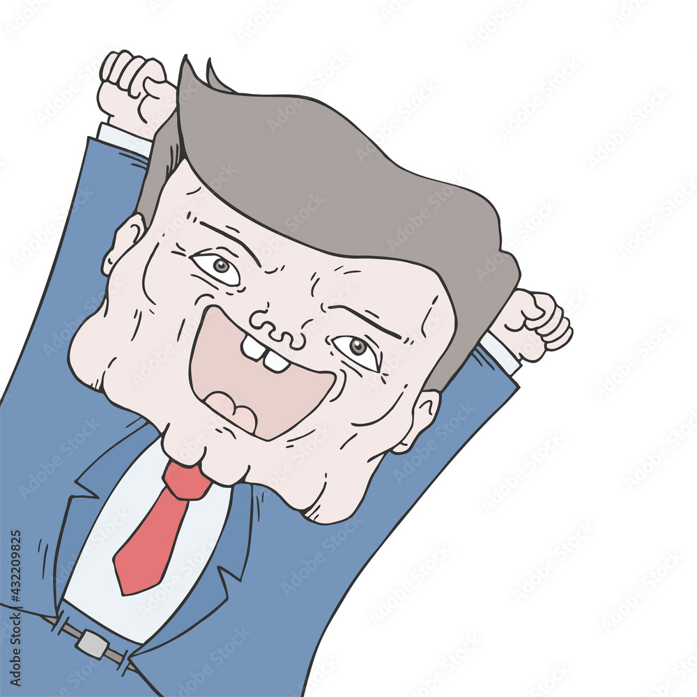 Fototapeta premium Mature man celebrating a victory