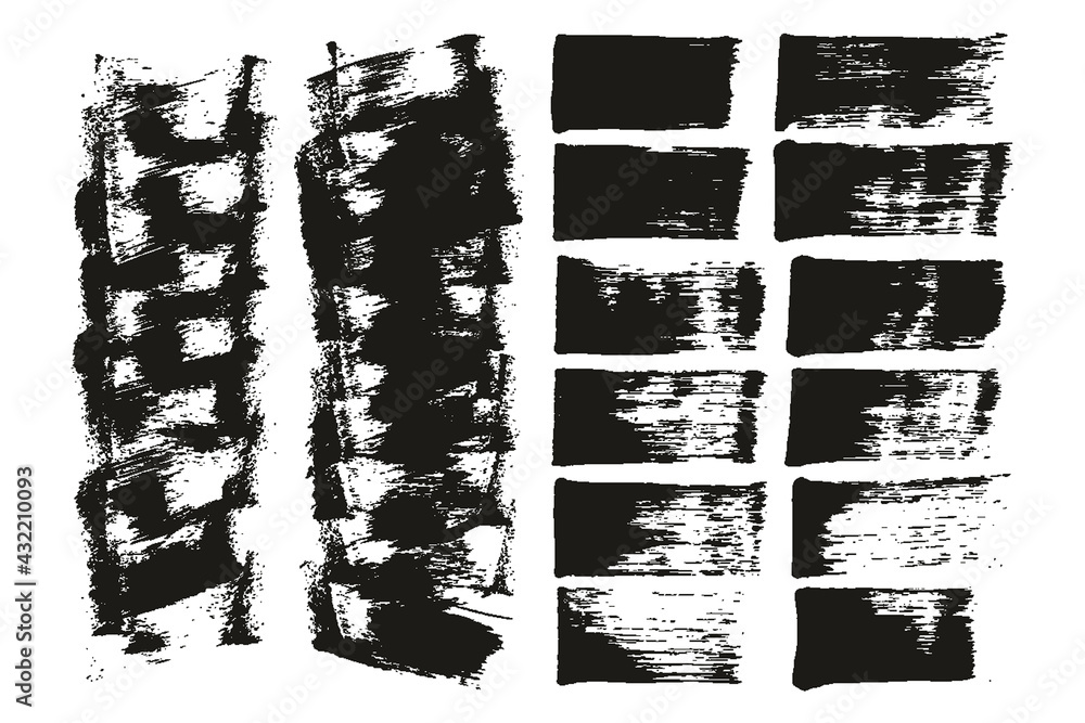 Flat Sponge Regular Artist Brush Short Background & Straight Lines Mix High Detail Abstract Vector Background Mix Set Flat Sponge Regular Artist Brush Short Background & Straight Lines Mix High Detail Abstract Vector Background Mix Set