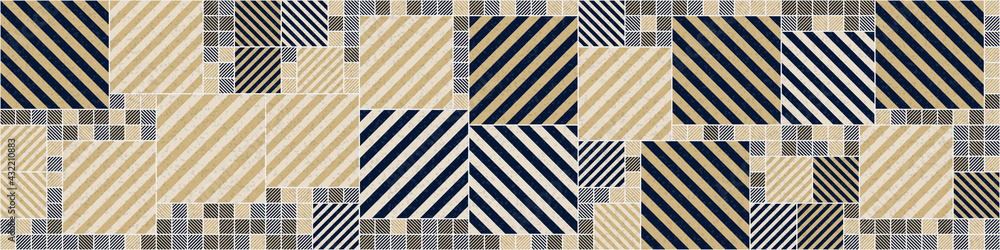 Fototapeta premium Abstract Geometric Pattern generative computational art illustration