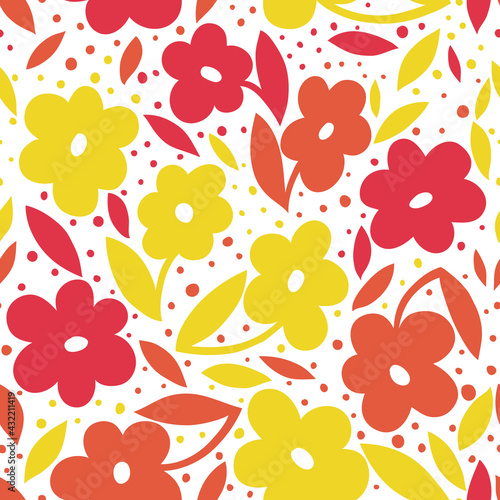 Beautiful stylish floral seamless pattern. A bright illustration for creating a postcard, wedding invitation card, wallpaper and textiles.