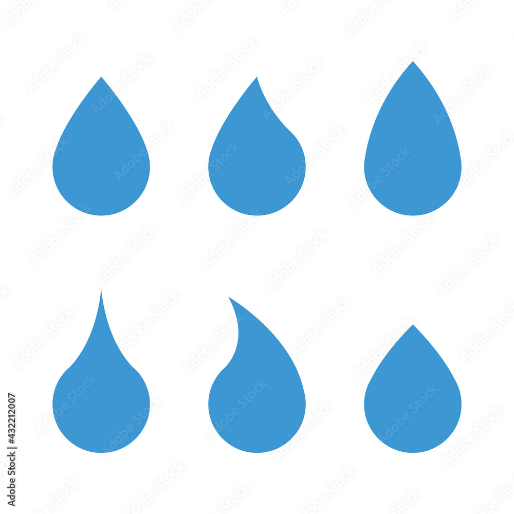 Water droplet icon. Simple vector illustration on a white background Water droplet icon. Simple vector illustration on a white background