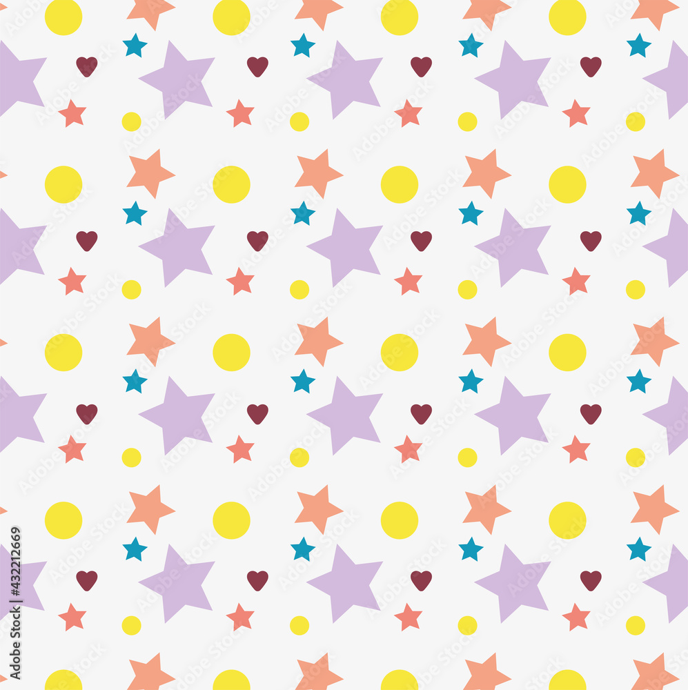 hearts dots stars pattern hearts dots stars pattern